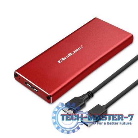 Obudowa | kieszeń na dysk M.2 SSD | SATA | NGFF | USB 3.0 | Superspeed 5Gb/s | 2TB | Czerwona Obudowa | kieszeń na dysk M.2 SSD | SATA | NGFF | USB 3.0 | Superspeed 5Gb/s | 2TB | Czerwona