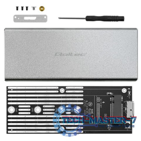 Obudowa | kieszeń na dysk M.2 SSD | SATA | NGFF | USB 3.0 | Superspeed 5Gb/s | 2TB | Srebrna Obudowa | kieszeń na dysk M.2 SSD | SATA | NGFF | USB 3.0 | Superspeed 5Gb/s | 2TB | Srebrna
