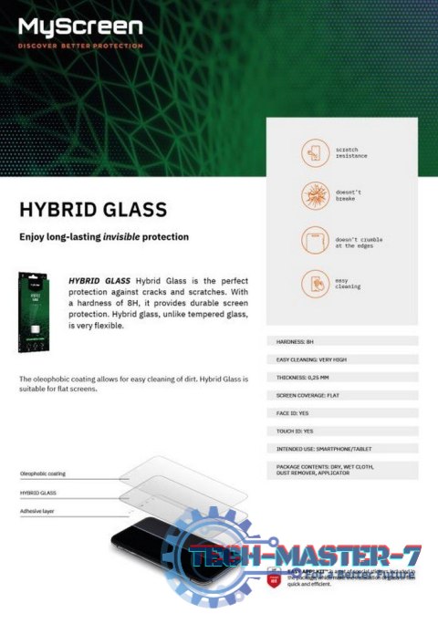 Szkło hybrydowe HybridGlass iPhone 13/13 Pro 6,1 cala Szkło hybrydowe HybridGlass iPhone 13/13 Pro 6,1 cala