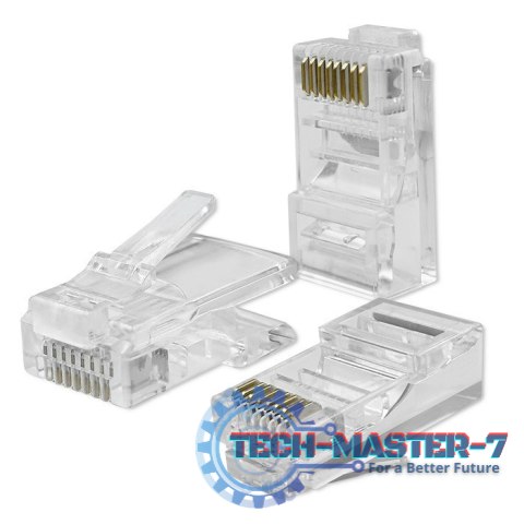 Wtyk złącze modularne RJ45 | CAT5e | UTP | Pozłacane styki | 100 sztuk Wtyk złącze modularne RJ45 | CAT5e | UTP | Pozłacane styki | 100 sztuk