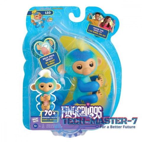 Figurka interaktywna Fingerlings Małpka Niebieska Leo