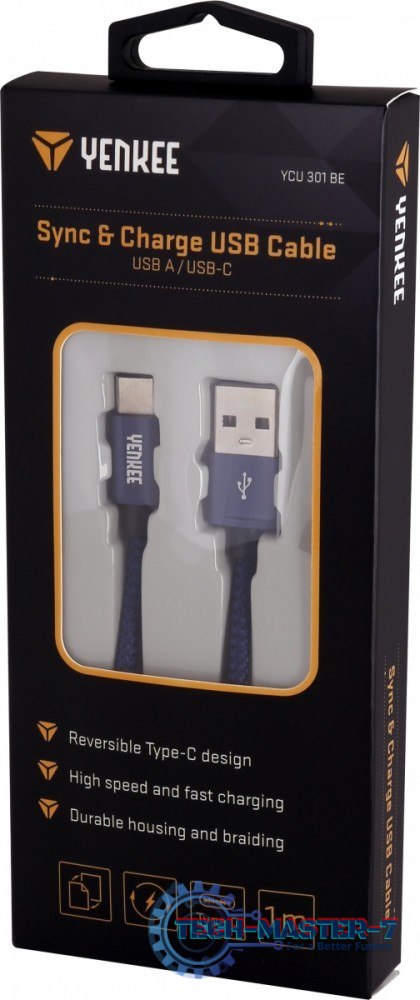 Kabel USB A 2.0 / USB C transfer danych 480Mb/s /3A Kabel USB A 2.0 / USB C transfer danych 480Mb/s /3A