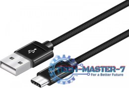 Kabel USB A 2.0 / USB C transfer danych 480Mb/s /3A