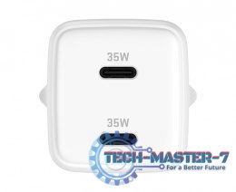 Ładowarka sieciowa USB C 2x18W 3A Power delivery 3.0 QC3.0 Biała