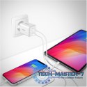 Ładowarka sieciowa USB C 2x18W 3A Power delivery 3.0 QC3.0 Biała