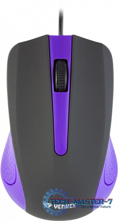 Mysz przewodowa USB, 3 przyciski, gumowana powierzchnia