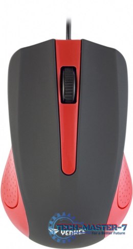 Mysz przewodowa USB 3 przyciski, gumowana powierzchnia