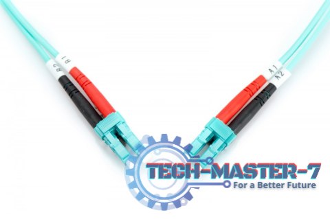 Patch cord światłowodowy FO LC/LC, dplx, MM 50/125, OM3, LSOH, 1m, turkusowy Patch cord światłowodowy FO LC/LC, dplx, MM 50/125, OM3, LSOH, 1m, turkusowy