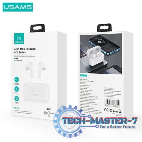 Słuchawki Bluetooth TWS 5.0 ANC LY Series białe BHULY06 Słuchawki Bluetooth TWS 5.0 ANC LY Series białe BHULY06