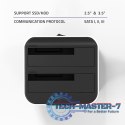 Stacja dokująca do dysków HDD SSD 2.5" 3.5" | SATA III | USB 3.0 | Super speed 5Gb/s | z funkcją klonowania offline